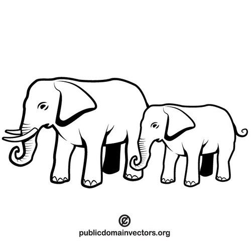 Los elefantes vectoriales PrediseÃ±adas