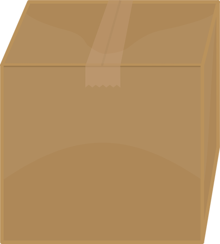 Vector afbeelding van getapete gesloten kartonnen doos
