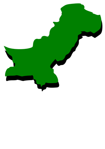 Mappa di Pakistan verde