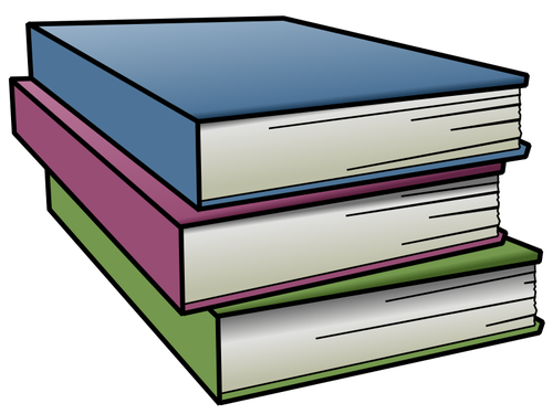 Vectorillustratie van stapel boeken