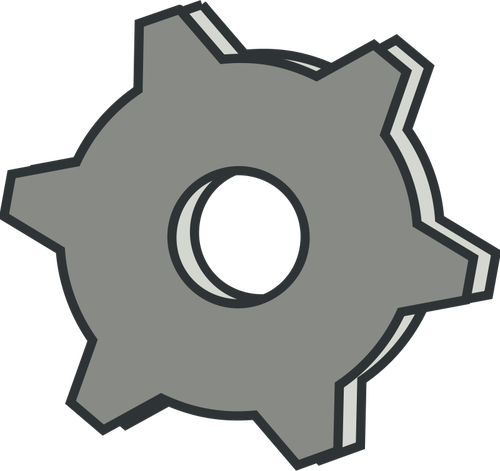 Clipart vectorial de icono de opciones de configuraciÃ³n de escala de grises