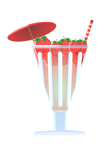 Illustration vectorielle de coupe aux fraises