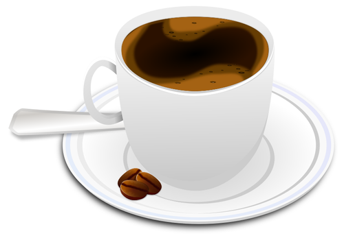 Vektor ilustrasi secangkir kopi espresso