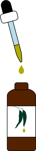 Flacon compte-gouttes avec illustration couleur de rÃ©cipient de liquide