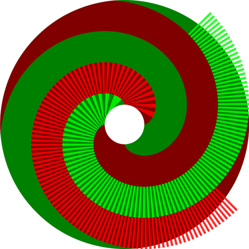 Vector miniaturi de cercul verde umbritÄƒ cu linii separate