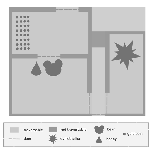 Immagine vettoriale mappa di gioco