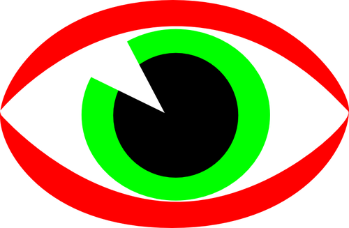 CCTV Ãœberwachung Auge Zeichen Vektor-Bild