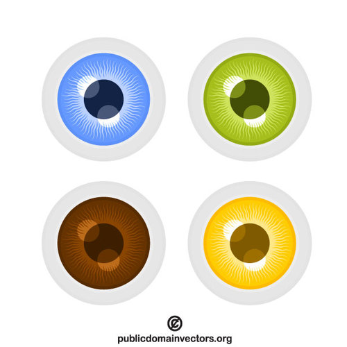 Colorful eyes vector clip art