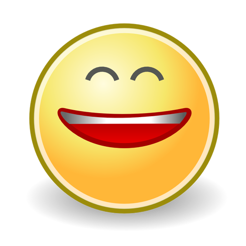 Lachende smiley gezicht pictogram vector afbeelding