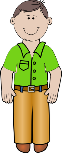 Illustration vectorielle de daddy en chemise verte