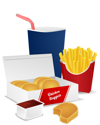 Fast food menu vectorafbeeldingen