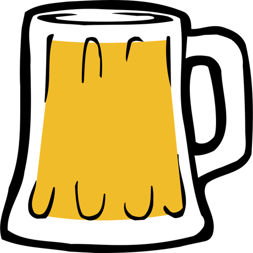 Ilustracja wektorowa piwo kubek peÅ‚en piwa