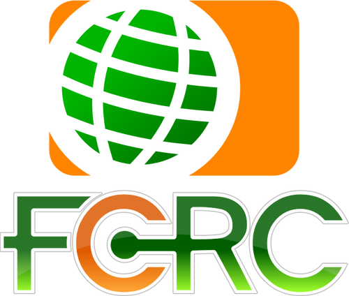FCRC dunia mengkilap ikon vektor gambar