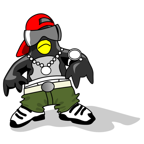 Grafika wektorowa ubrany Pingwin