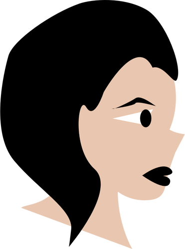 Grafika wektorowa kobiety kreskÃ³wka twarzy