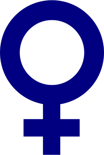 Imagem vetorial de sÃ­mbolo de sexo azul escuro para as fÃªmeas