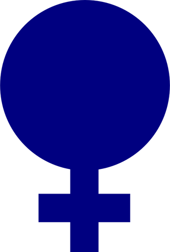 Vetor desenho do sÃ­mbolo de sexo completo azul para fÃªmeas