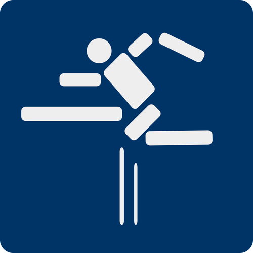 StÃ¤ngsel hoppande sport piktogram vektor illustration