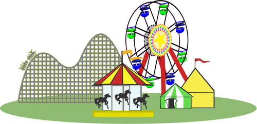 Dessin du festival de cirque vectoriel