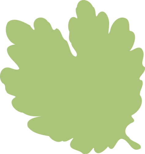 Illustrasjon av pale grÃ¸nne blad silhuett