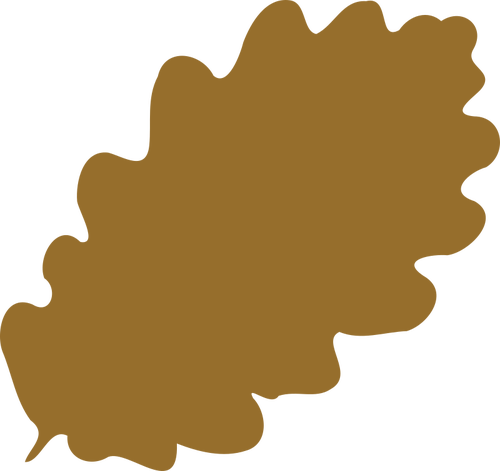 Drawing of brown leaf silhouette