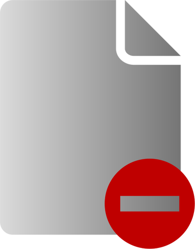 Graustufen lÃ¶schen Datei Symbol Vektor-ClipArt