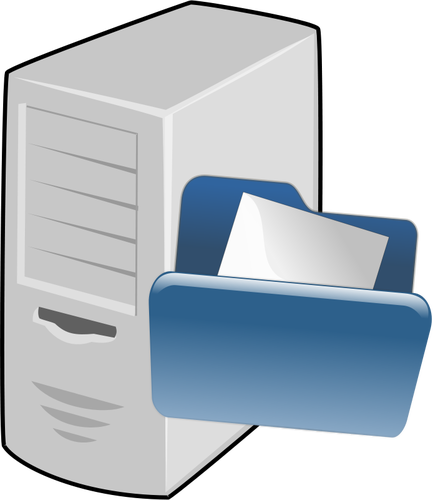 Vektor illustration av filen server-ikonen
