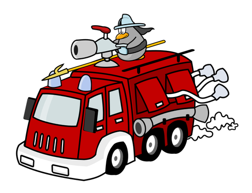 Brandbilen vektor illustration