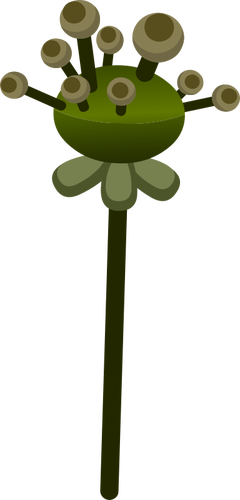 Imagem vetorial de tons de verde flor como planta