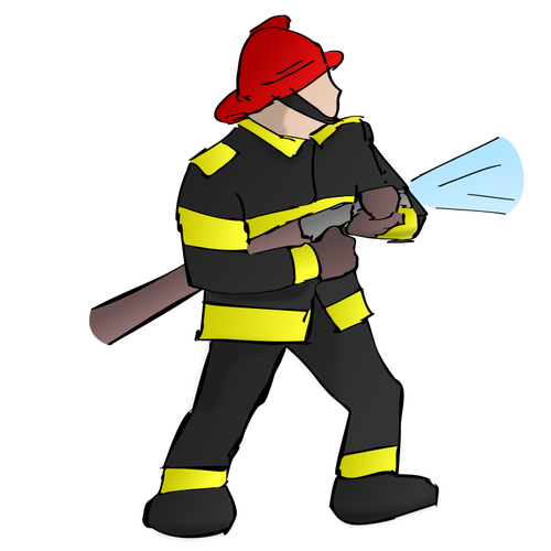 Dibujo vectorial de bombero