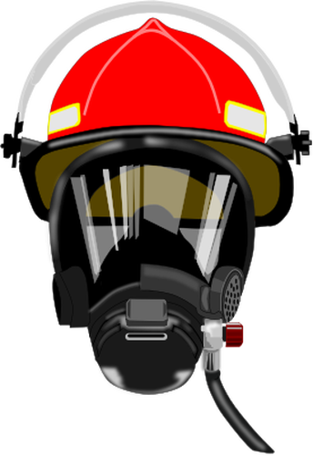 Disegno vettoriale di fuoco casco
