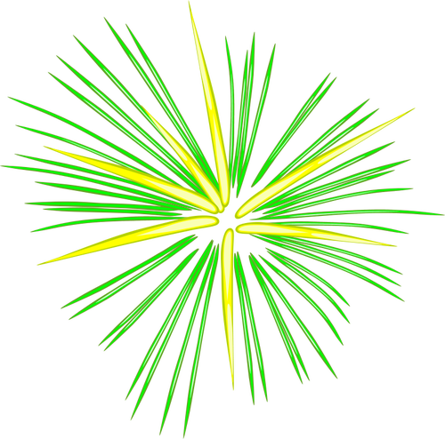 Groene fireworks-vector afbeelding