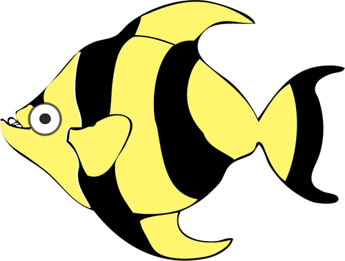 Cartoon tropiska fiskar