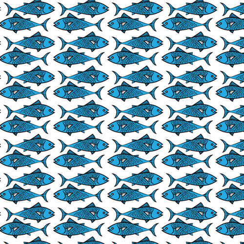 Pola mulus ikan biru