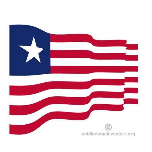 WellenfÃ¶rmige Flagge Liberia