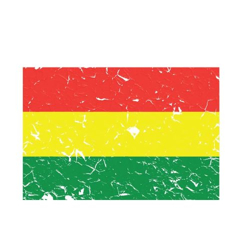 Drapelul Boliviei cu piese de cojit