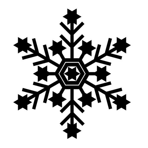 Schneeflockensilhouette-Symbol