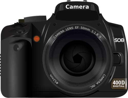 Ilustracja wektorowa aparat DSLR aparat fotograficzny