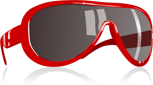Grafika wektorowa Photorelistic okulary z czerwonÄ… ramkÄ™