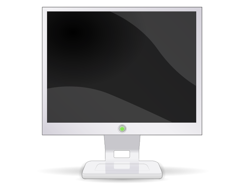 WeiÃŸer Flachbildschirm LCD-Monitor-Vektor-Bild