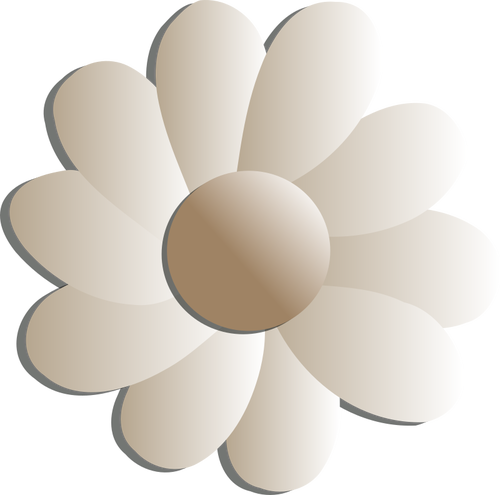 Vektor ClipArt-bilder av blomman i bleka nyanser av brunt