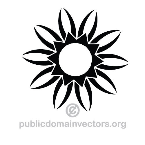 Imagem vetorial de flor preta
