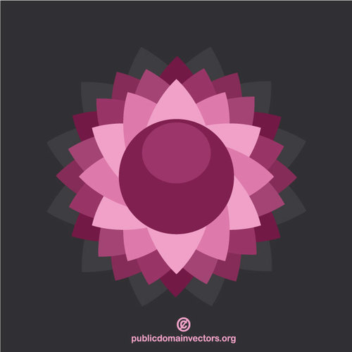 Rosa blomst ikon