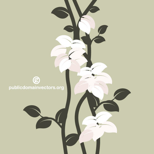Flores blancas en una planta
