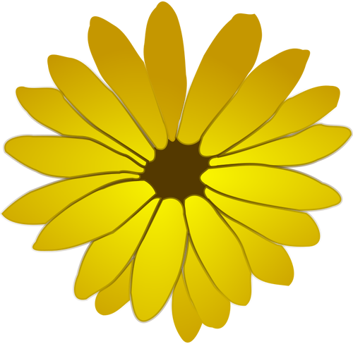 Clip art of color flower blooming with a lot of petals