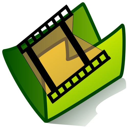 VektorovÃ© grafiky video zelenou ikonou sloÅ¾ky