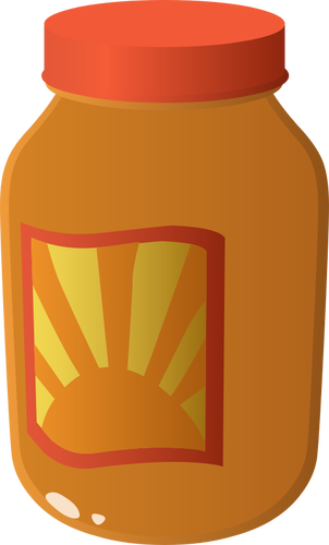 Image vectorielle de sauce dans un bocal