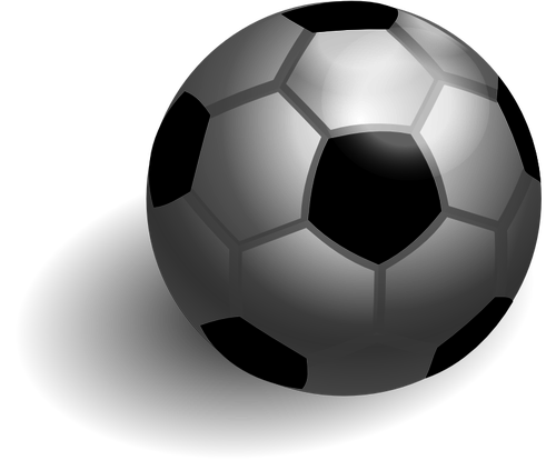 Bola de futebol com desenho vetorial de sombra