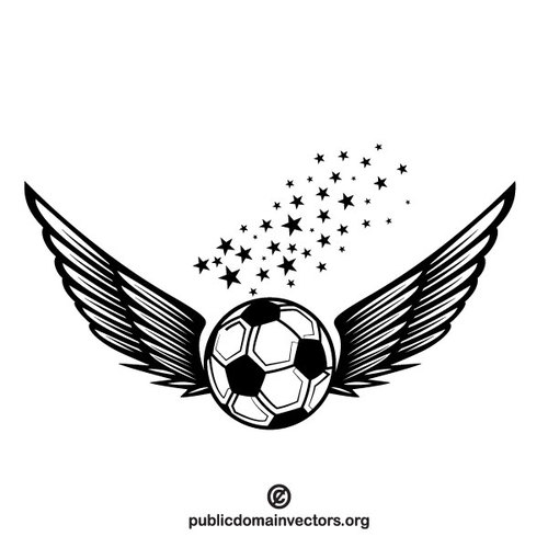 Fotboll ball med vingar