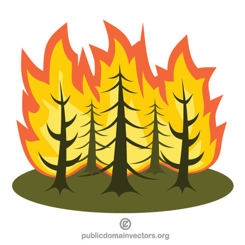 Wald-Feuer-Vektor-Grafiken